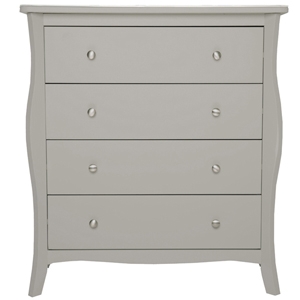 JB - Johnston - Assembled Curved Grey Painted Bedroom Furniture Range