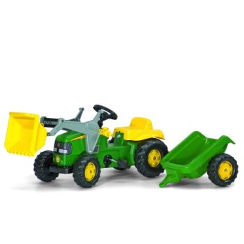 Rolly Kid John Deere Tractor with Frontloader and Trailer