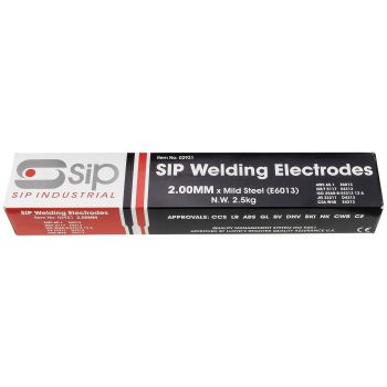 SIP 2mm x 2.5kg E6013 Mild Steel ARC Electrodes - L4.2 x W5.6 x H30.5 cm