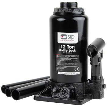 SIP 12 TON Bottle Jack - L14 x W13 x H22 cm