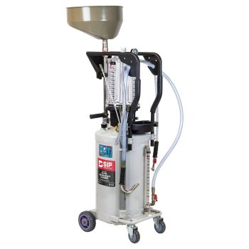 SIP 80ltr Suction / Gravity Oil Drainer with Inspection Chamber - L45 x W55 x H146 cm