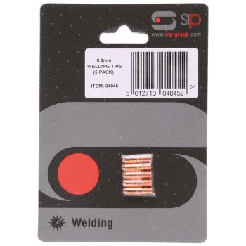 SIP 5pc 0.8mm M5 MIG Welding Contact Tips - L2 x W5.5 x H11.5 cm