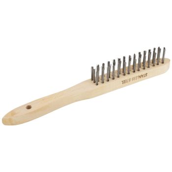 SIP 3-Row Stainless Steel Wire Brush - L30 x W22 x H8 cm