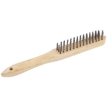SIP 3-Row Mild Steel Wire Brush - L35 x W22 x H8.3 cm