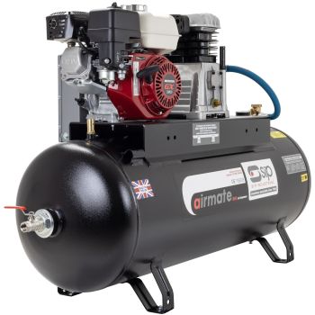 SIP ISHP5.5/150 Industrial Petrol Compressor - L120 x W80 x H102 cm