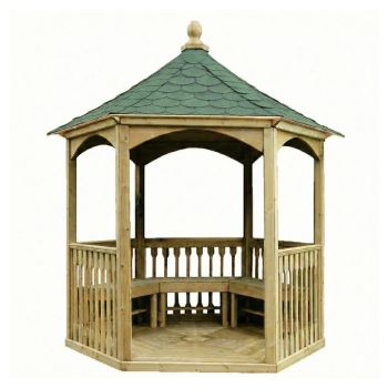 Brompton Shingles - Tiled Gazebo (Large) - L230 x W265 x H275.5 cm - Green - Floor not included