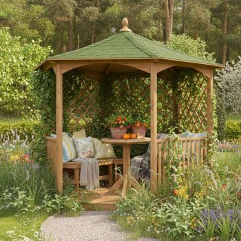 Carleton Lite M Shingles - Gazebo (Medium) - L195 x W225 x H245 cm - Green - Floor not included