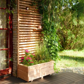 Venetian Garden Planter Larch - L59 x W43 x H121 cm - Self-Assembly