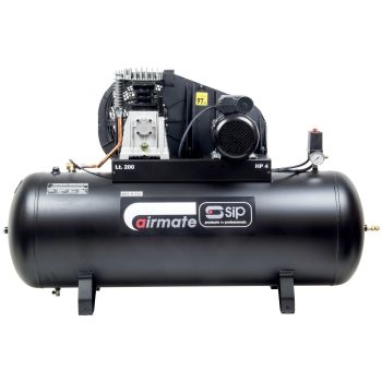 SIP PX4/200B 200ltr Belt Drive Compressor - L109 x W150 x H43 cm