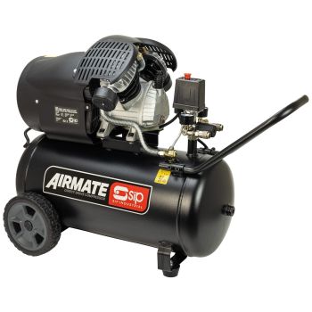 SIP DDVT 3hp 50ltr V-Twin Direct Drive Compressor - L32 x W72 x H66 cm