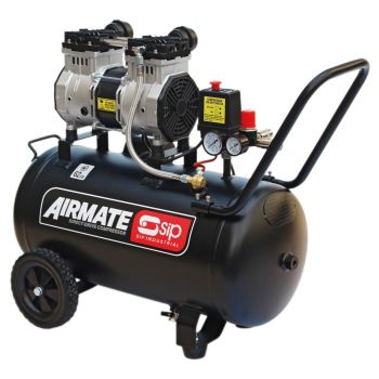 SIP DD 2hp 50ltr Low Noise Oil-Free Direct Drive Compressor - L38 x W70 x H65 cm