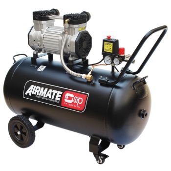SIP DD 3hp 100ltr Low Noise Oil-Free Direct Drive Compressor - L47.5 x W97.5 x H79 cm