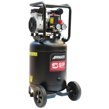 SIP DD 2hp 50ltr Low Noise Oil-Free Vertical Direct Drive Compressor - L44 x W41.5 x H84 cm
