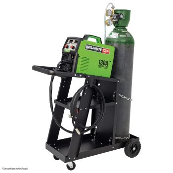 SIP WELDMATE AUTOPLUS 130A MIG/ARC/TIG Synergic Inverter Welder with Cart Package - L115.8 x W56 x H106.8 cm