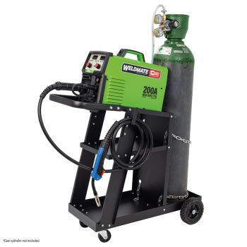 SIP WELDMATE AUTOPLUS 200A MIG/ARC/TIG Synergic Inverter Welder with Cart Package - L124.8 x W57 x H105.8 cm
