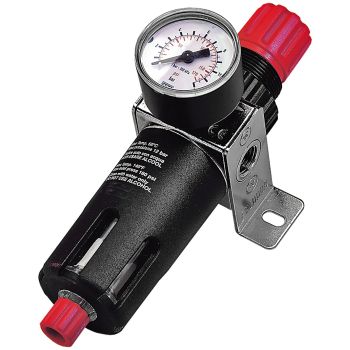 SIP 1/4" Filter Regulator with Gauge - L5.5 x W11 x H23 cm