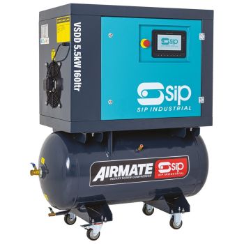 SIP VSDD 5.5kW 10bar 160ltr 230v Rotary Screw Compressor - L110 x W54 x H120 cm