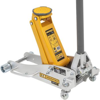 WINNTEC 1.5 Ton Aluminium / Steel Trolley Jack - L51 x W26 x H108 cm