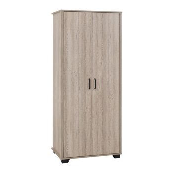 Oliver 2 Door Wardrobe - L52 x W80 x H190 cm - Light Oak Effect