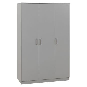 Dakota 3 Door Wardrobe - L48 x W110 x H175 cm - Light Grey