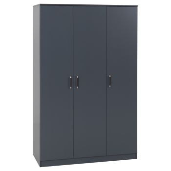 Dakota 3 Door Wardrobe - L48 x W175 x H110 cm - Dark Grey