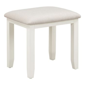 Bordeaux Dressing Table Stool - L39 x W48 x H50 cm - Pebble Grey/Oat