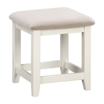 Windsor Dressing Table Stool - L42 x W42 x H46 cm - Ivory/Oat
