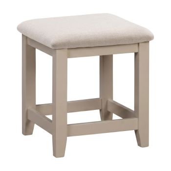 Windsor Dressing Table Stool - L42 x W42 x H46 cm - Putty/Oat