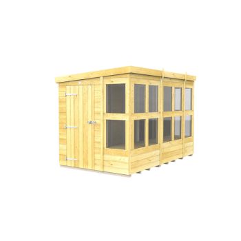 10 x 6 Feet Pent Potting Shed - Wood - L178 x W302 x H201 cm