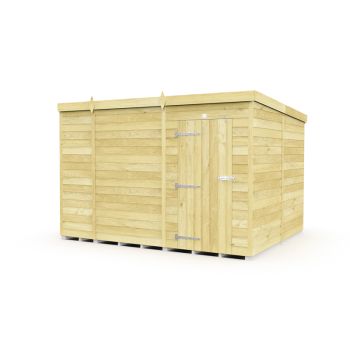10 x 8 Feet Pent Shed - Single Door Without Windows - Wood - L231 x W302 x H201 cm