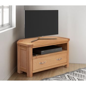 Bologna Corner TV Unit - L51 x W102 x H56 cm - Oak
