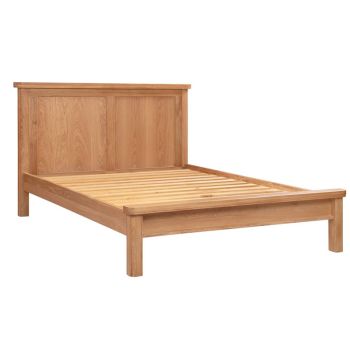 Bologna 4 Ft 6in Panel Bed - D154 x W209 x H105 cm - Oak