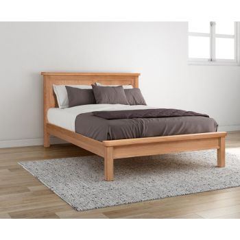 Bologna 4 Ft 6in Panel Bed - D154 x W209 x H105 cm - Oak