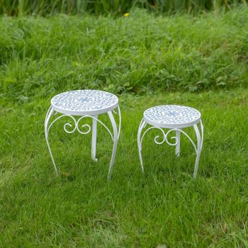 Mosaic Low Plant Table (Set of 2)