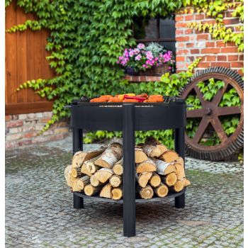 Montana High Fire Bowl - Steel - L80 x W80 cm - Black