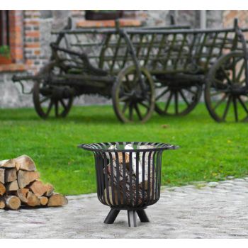 Verona Fire Basket - Steel - L60 x W60 x H51 cm - Black
