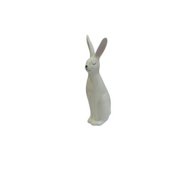 30cm Decorative Porcelain Bunny - L11 x W11 x H30 cm - White