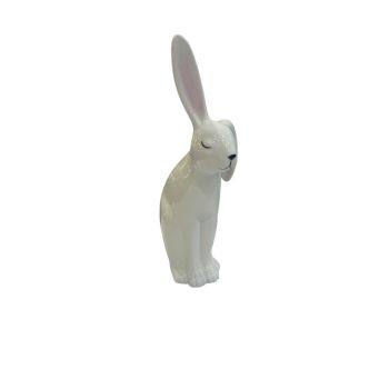43cm Decorative Porcelain Bunny - L23 x W13 x H43 cm - White