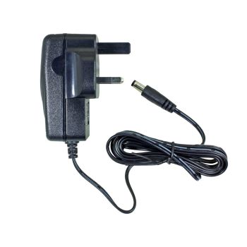 12V DC 1000mA UK Power Supply for CCTV Cameras 2.1mm Jack - L5 x W7 x H6 cm - Black