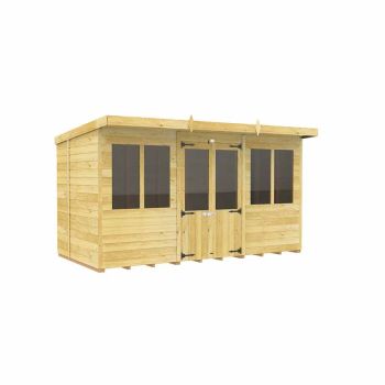 12ft x 6ft Pent Summer House - Wood - L178 x W358 x H201 cm