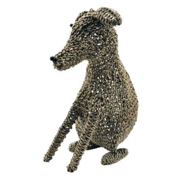 60cm Freestanding Sitting Dog - Seagrass - L48 x W52 x H60 cm