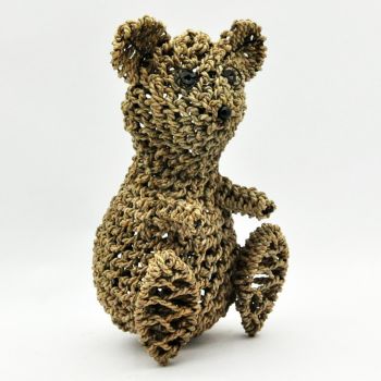 55cm Freestanding Teddy Bear - Seagrass - L30 x W37 x H55 cm