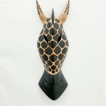 50cm Wooden Large Giraffe Mask - L6 x W12 x H50 cm