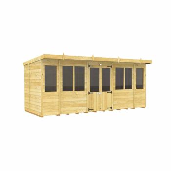 16ft x 8ft Pent Summer House - Wood - L231 x W474 x H201 cm