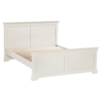 Bordeaux 4 Feet 6 Inches Bed Frame with High Foot End - L208 x W105 x H152 cm - Ivory