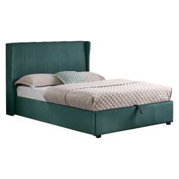 Amelia Plus 5 Feet Storage Bed Frame - L216 x W116 x H174 cm - Green