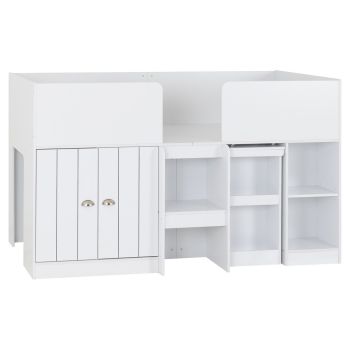 Orlando Study Bunk Bed - L104 x W115.5 x H196 cm - White