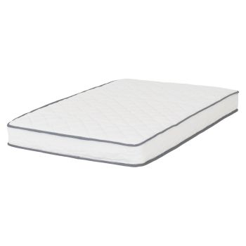 Yasmin 5 Feet Roll-Up Mattress 18cm (Bonnel Spring) - L200 x W18 x H150 cm - White
