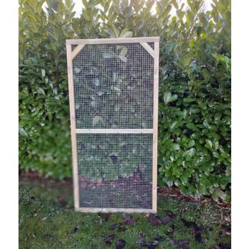 Pack of 3  - Framed Aviary roof panel -Half Timber clad -Half Wire w/ 6' x 3' -w/ Heavy duty galv. wire mesh 3/4" X 3/4" -16 gauge
