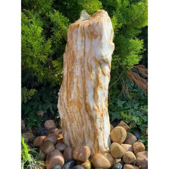 Riveria Monolith Water Feature with Pump, Light, Reservoir and Grid - 50~60cm H, 25~30cm Base